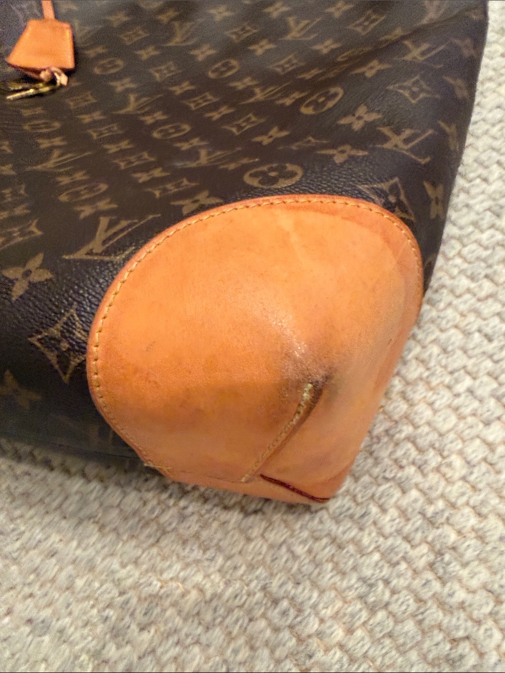 Louis Vuitton Berri MM MNG Monogram Canvas Shoulder Bag w Tan Leather Trim - Picture 10 of 16